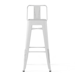 Simpli Home - Rayne 30 inch Metal Bar Stool (Set of 2) - Distressed White - Front_Zoom