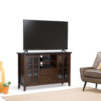 Simpli Home - Artisan Solid Wood 53 inch Wide Transitional TV Media Stand For TVs up to 60 inches - Russet Brown - Front_Zoom