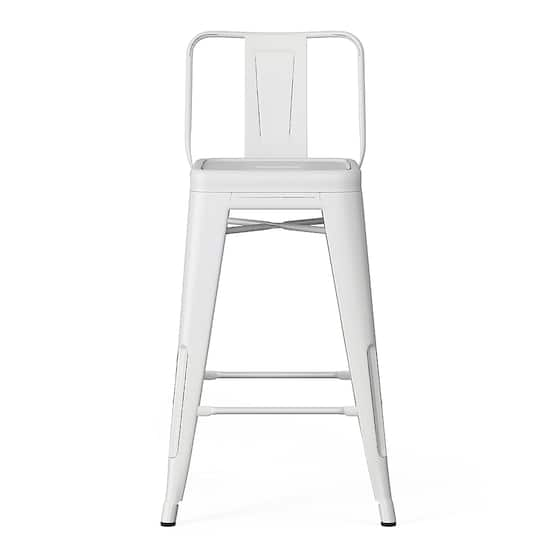 White industrial stool new arrivals