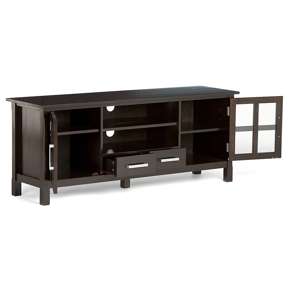 Alt View 35. Simpli Home - Kitchener Solid Wood 60 inch Wide Contemporary TV Media Stand For TVs up to 65 inches - Hickory Brown.