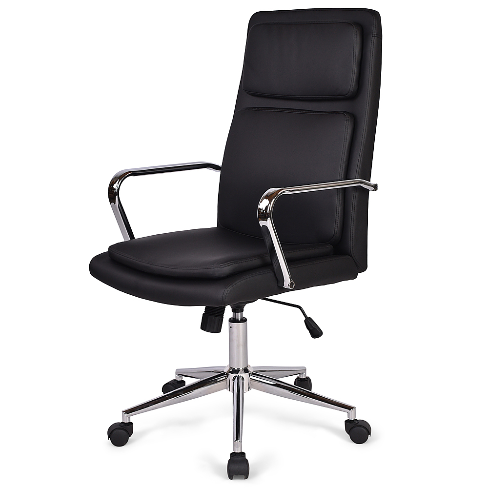 Angle View: Simpli Home - Swanson Swivel Office Chair - Black