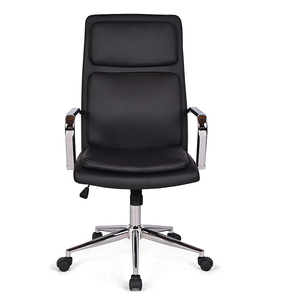Left View: Simpli Home - Swanson Swivel Office Chair - Black