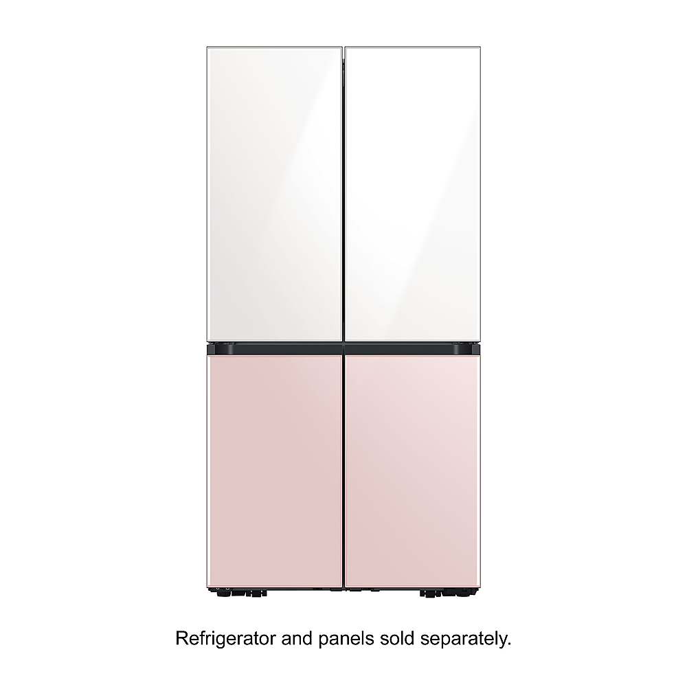 Alt View 14. Samsung - Bespoke 4-Door Flex Refrigerator Panel - Top Panel - White Glass.