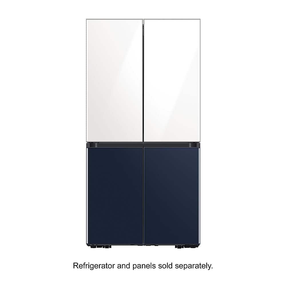 Alt View 15. Samsung - Bespoke 4-Door Flex Refrigerator Panel - Top Panel - White Glass.