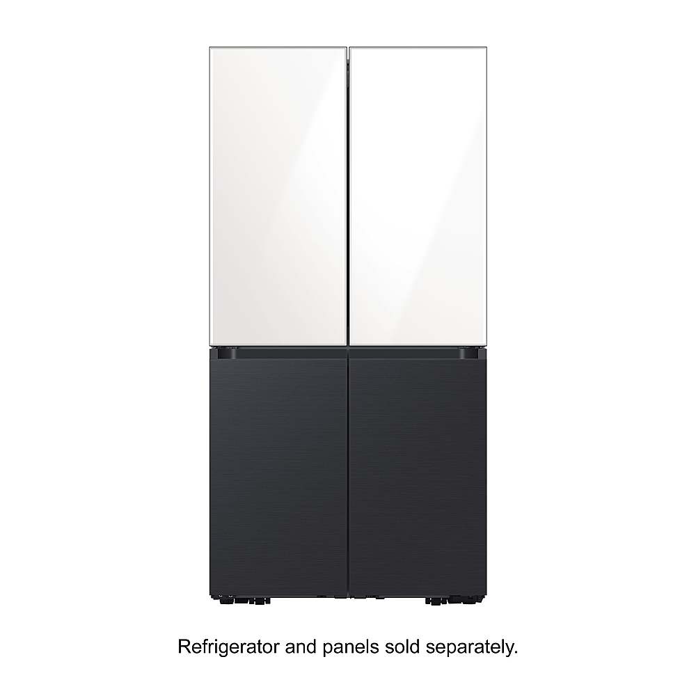 Alt View 17. Samsung - Bespoke 4-Door Flex Refrigerator Panel - Top Panel - White Glass.