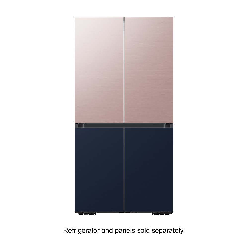 Alt View 11. Samsung - Bespoke 4-Door Flex Refrigerator Panel - Bottom Panel - Navy Steel.