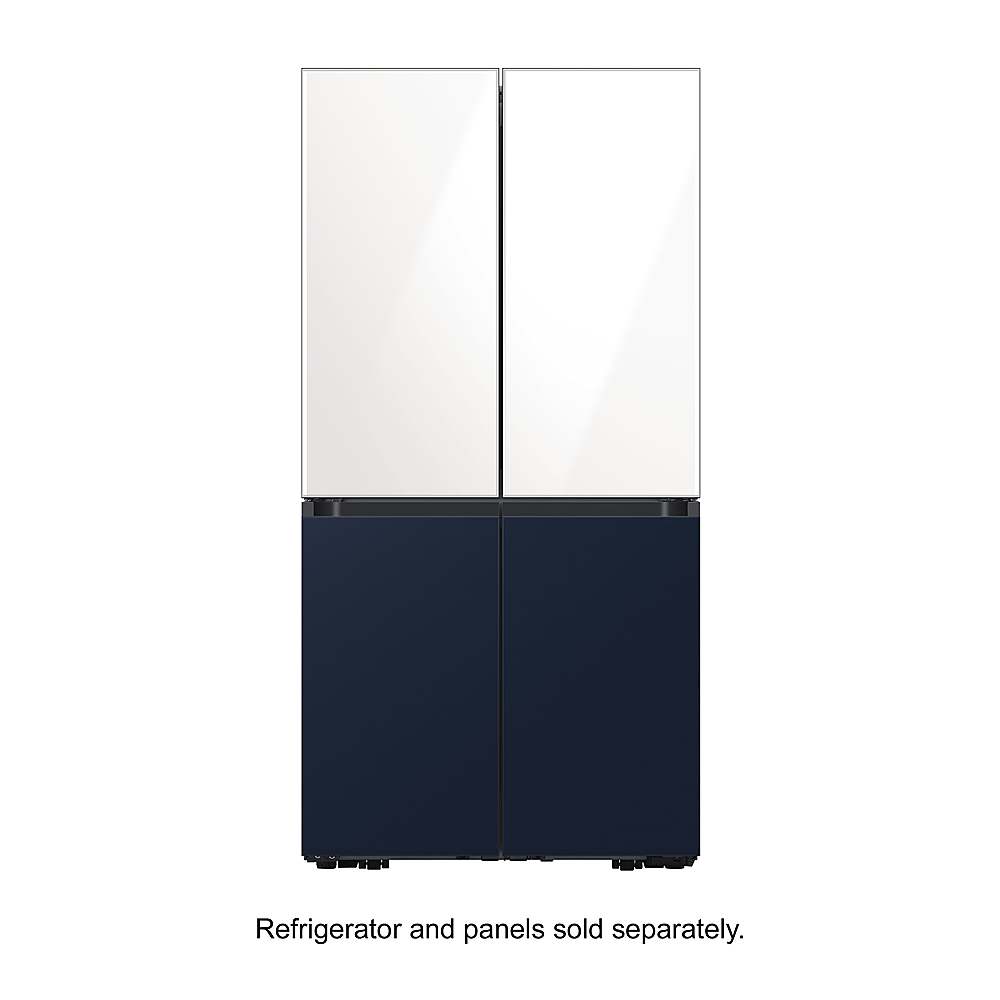 Alt View 12. Samsung - Bespoke 4-Door Flex Refrigerator Panel - Bottom Panel - Navy Steel.