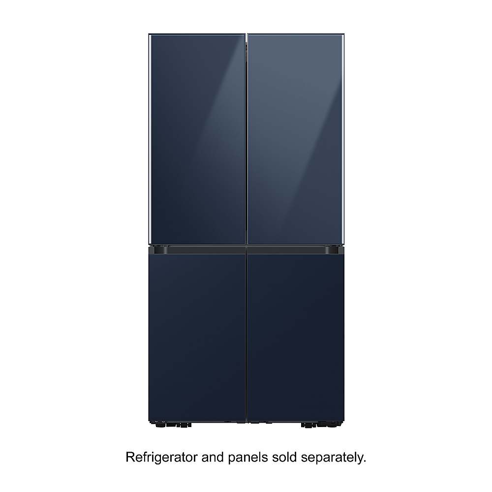 Alt View 15. Samsung - Bespoke 4-Door Flex Refrigerator Panel - Bottom Panel - Navy Steel.