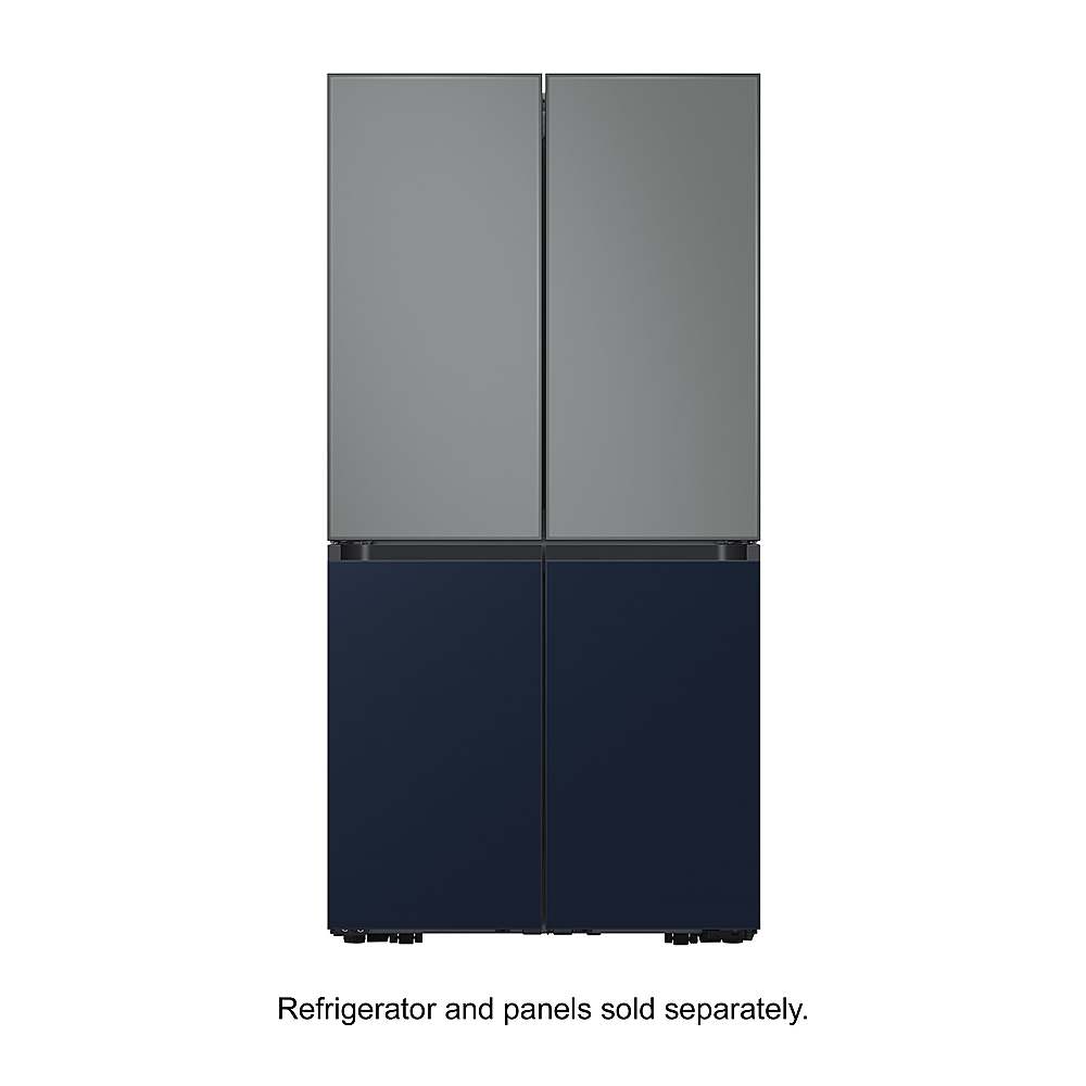 Alt View 16. Samsung - Bespoke 4-Door Flex Refrigerator Panel - Bottom Panel - Navy Steel.
