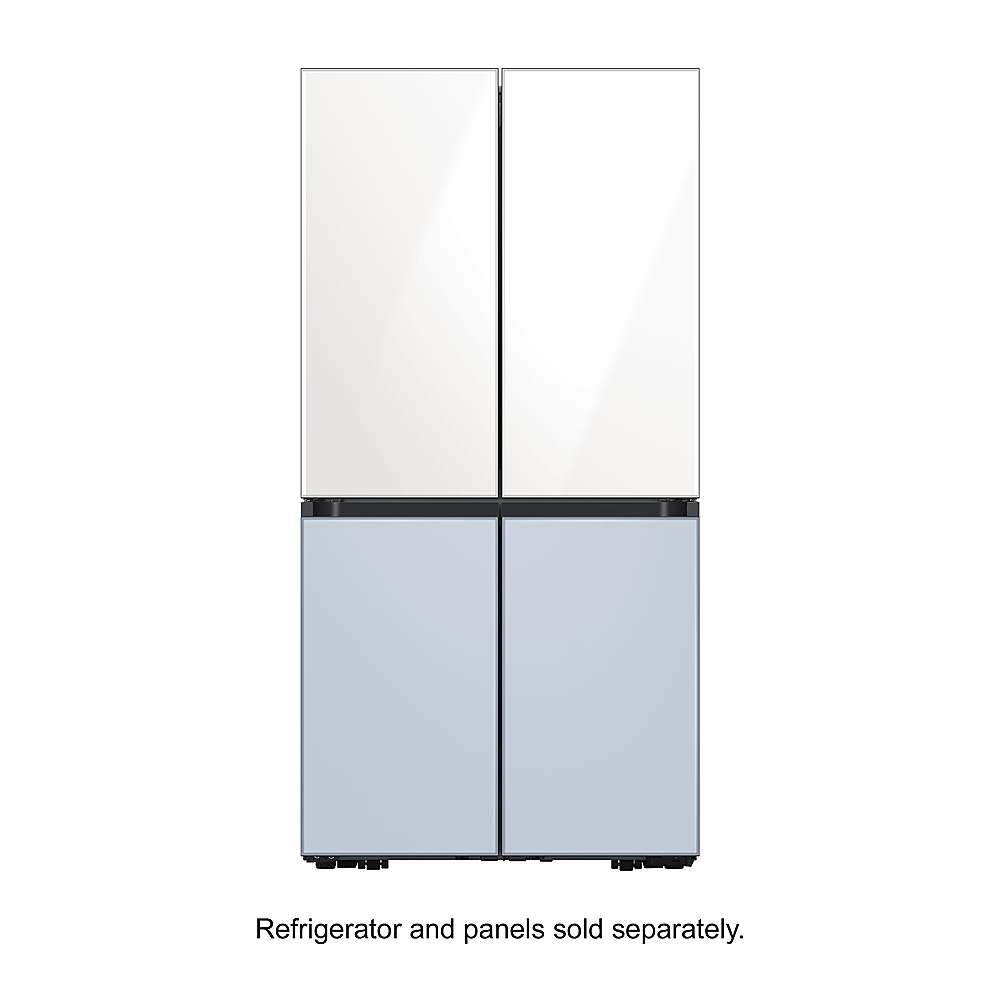 Alt View 12. Samsung - Bespoke 4-Door Flex Refrigerator Panel - Bottom Panel - Sky Blue Glass.