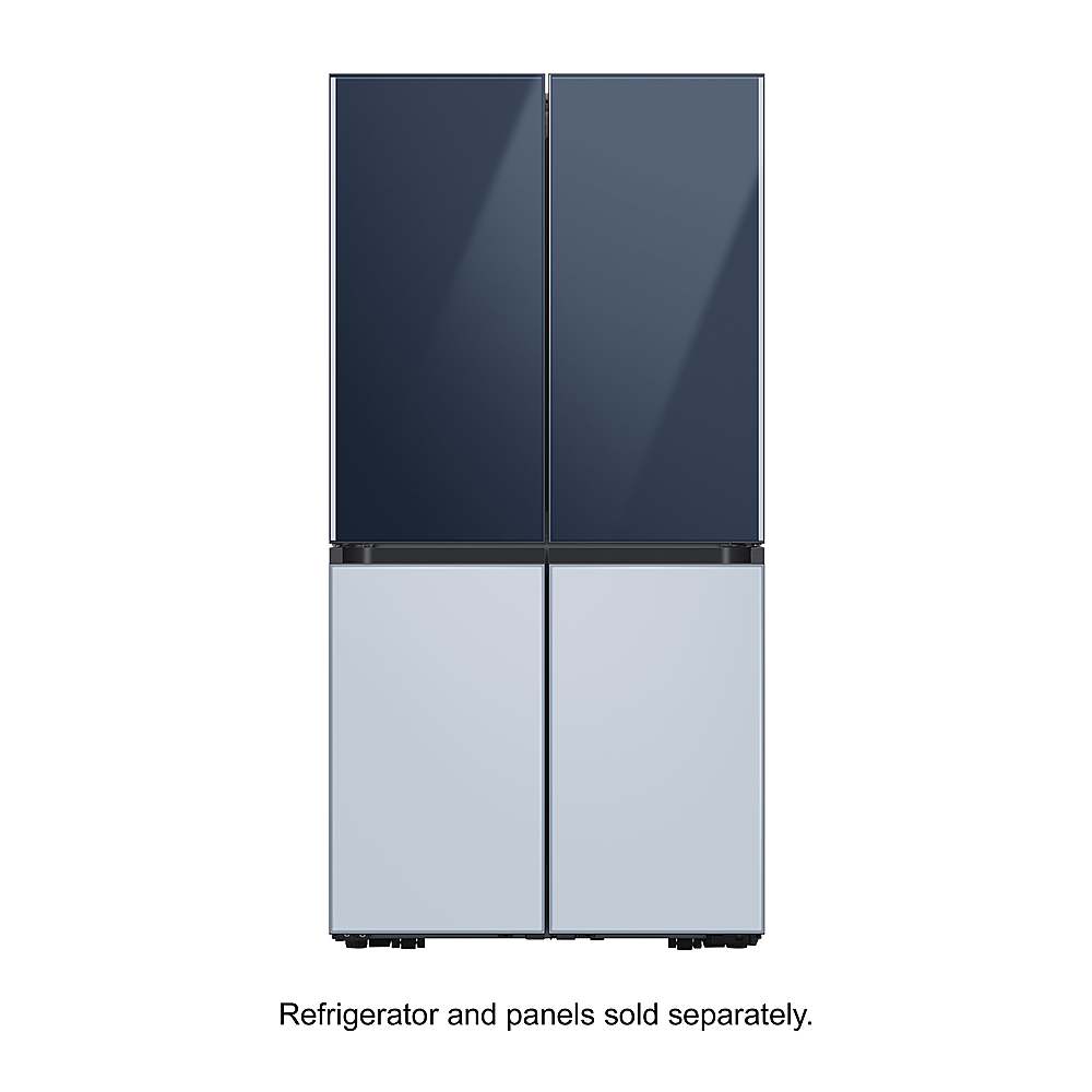 Alt View 15. Samsung - Bespoke 4-Door Flex Refrigerator Panel - Bottom Panel - Sky Blue Glass.