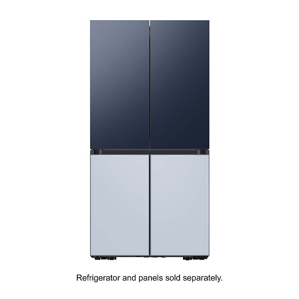 Alt View 18. Samsung - Bespoke 4-Door Flex Refrigerator Panel - Bottom Panel - Sky Blue Glass.