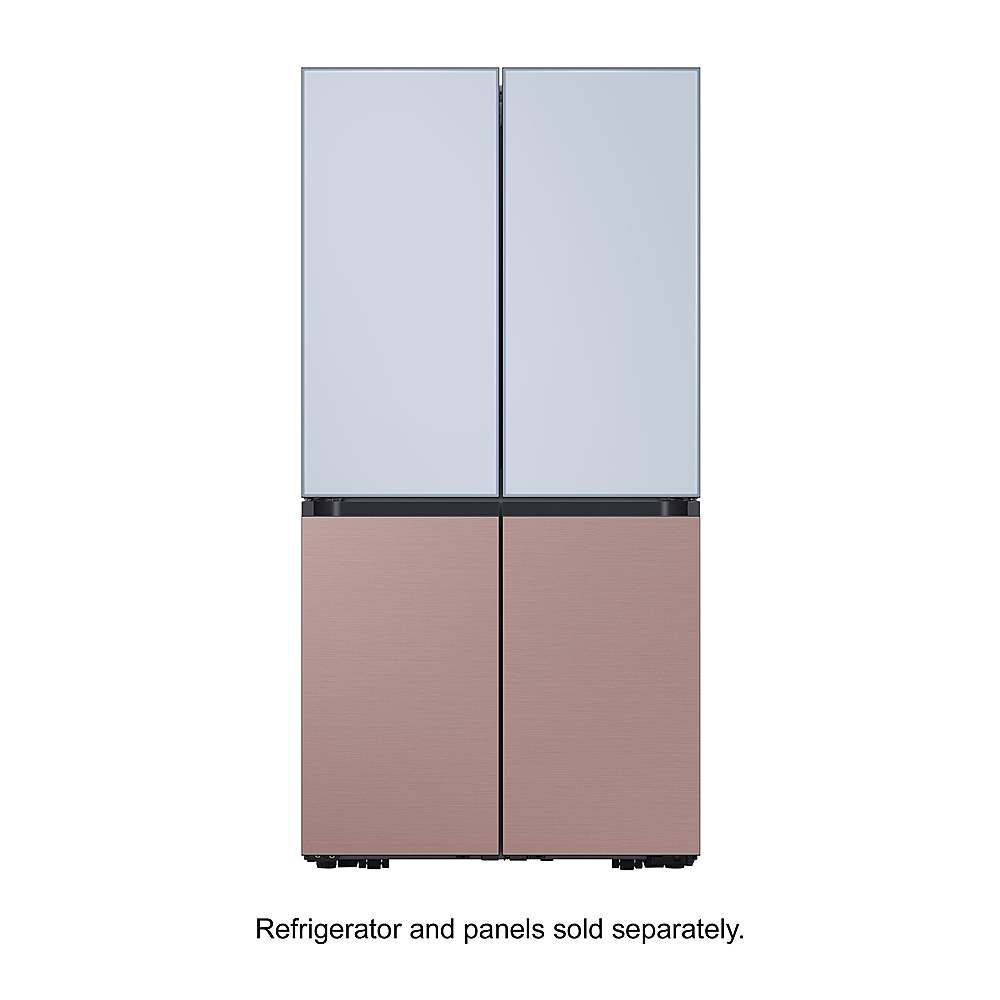 Alt View 11. Samsung - Bespoke 4-Door Flex Refrigerator Panel - Top Panel - Sky Blue Glass.