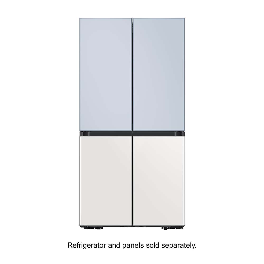 Alt View 12. Samsung - Bespoke 4-Door Flex Refrigerator Panel - Top Panel - Sky Blue Glass.
