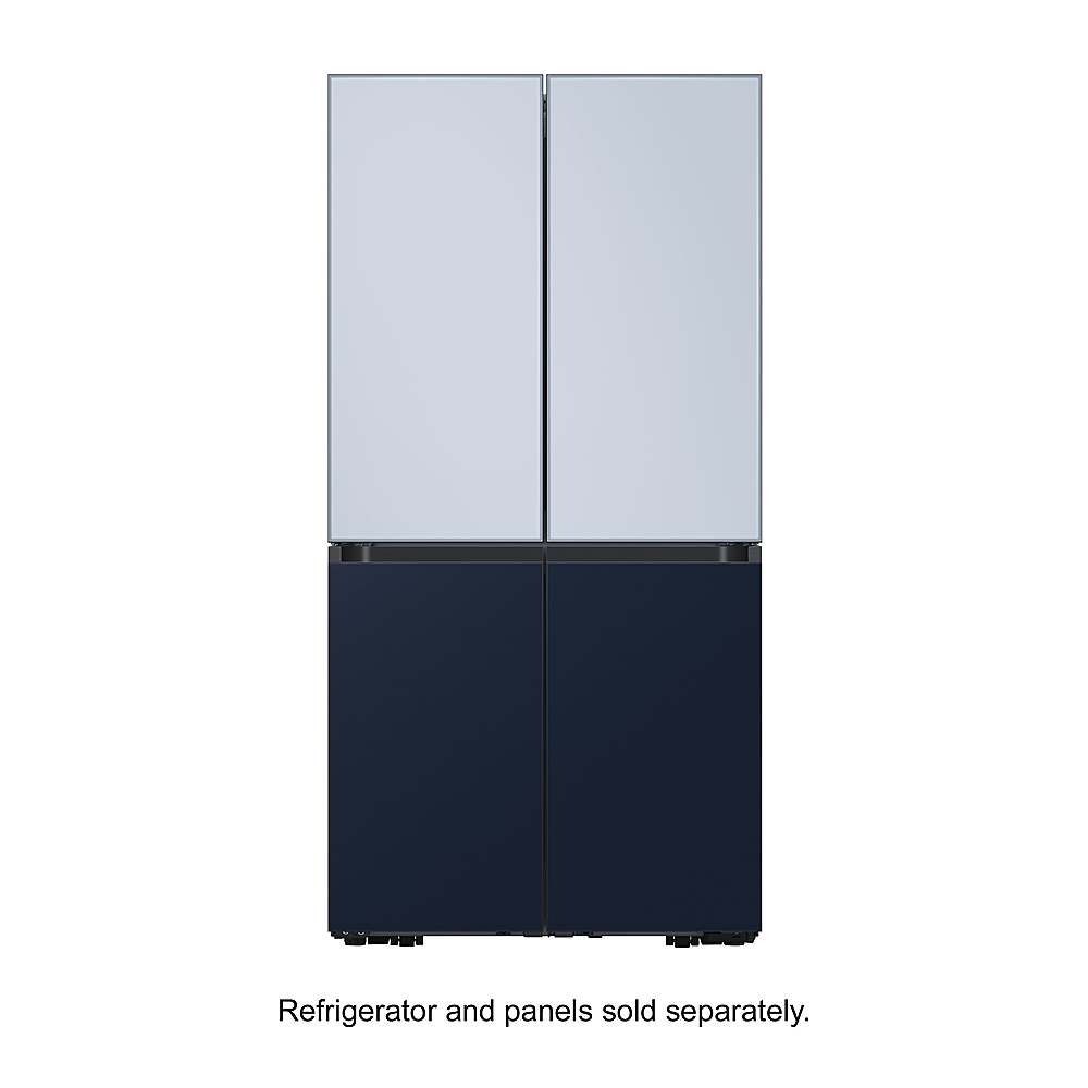 Alt View 18. Samsung - Bespoke 4-Door Flex Refrigerator Panel - Top Panel - Sky Blue Glass.