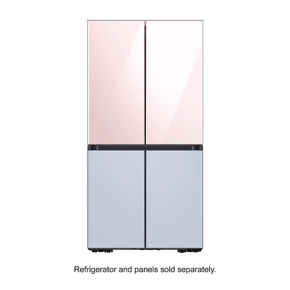 Alt View 13. Samsung - Bespoke 4-Door Flex Refrigerator Panel - Top Panel - Rose Pink Glass.