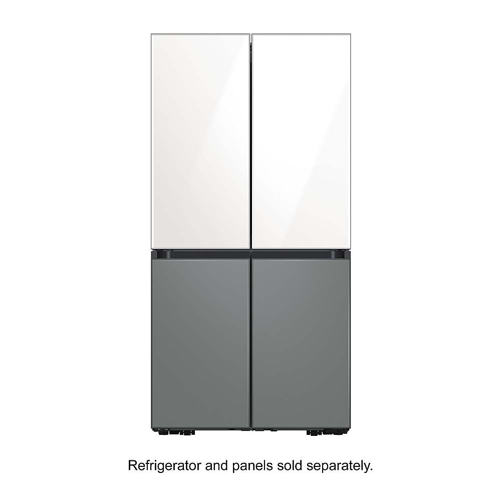Alt View 12. Samsung - Bespoke 4-Door Flex Refrigerator Panel - Bottom Panel - Gray Glass.