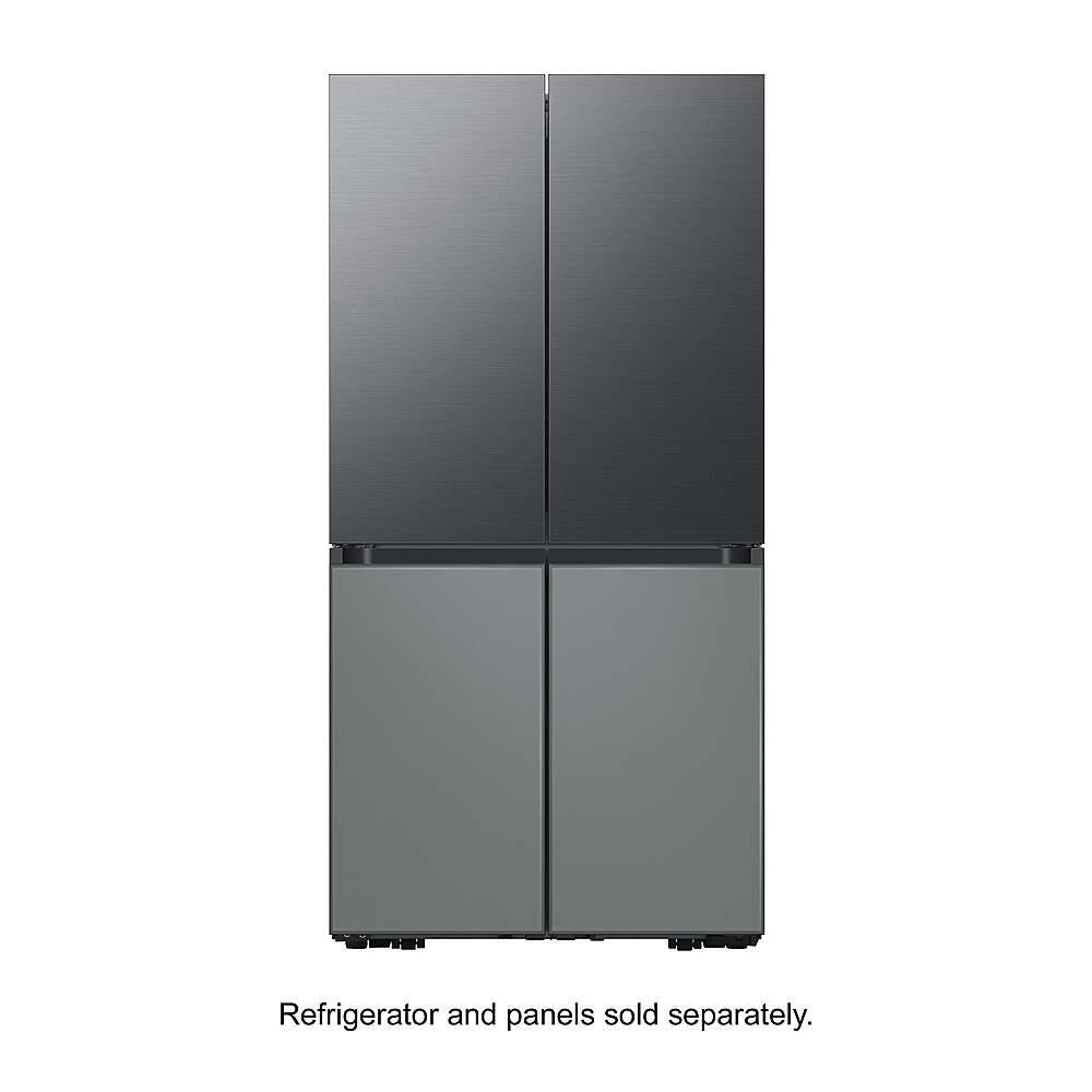 Alt View 17. Samsung - Bespoke 4-Door Flex Refrigerator Panel - Bottom Panel - Gray Glass.