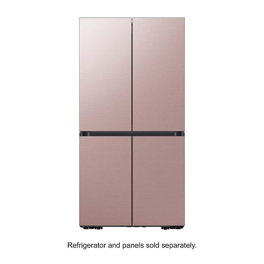 Alt View 11. Samsung - Bespoke 4-Door Flex Refrigerator Panel - Top Panel - Champagne Rose Steel.