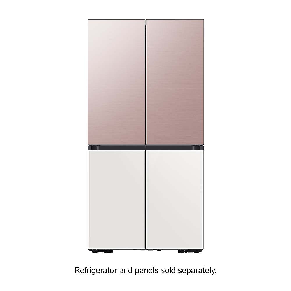 Alt View 12. Samsung - Bespoke 4-Door Flex Refrigerator Panel - Top Panel - Champagne Rose Steel.