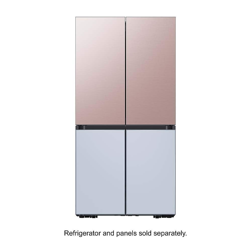 Alt View 13. Samsung - Bespoke 4-Door Flex Refrigerator Panel - Top Panel - Champagne Rose Steel.