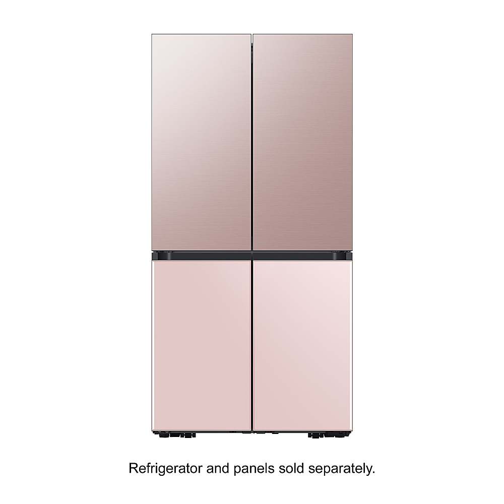 Alt View 14. Samsung - Bespoke 4-Door Flex Refrigerator Panel - Top Panel - Champagne Rose Steel.