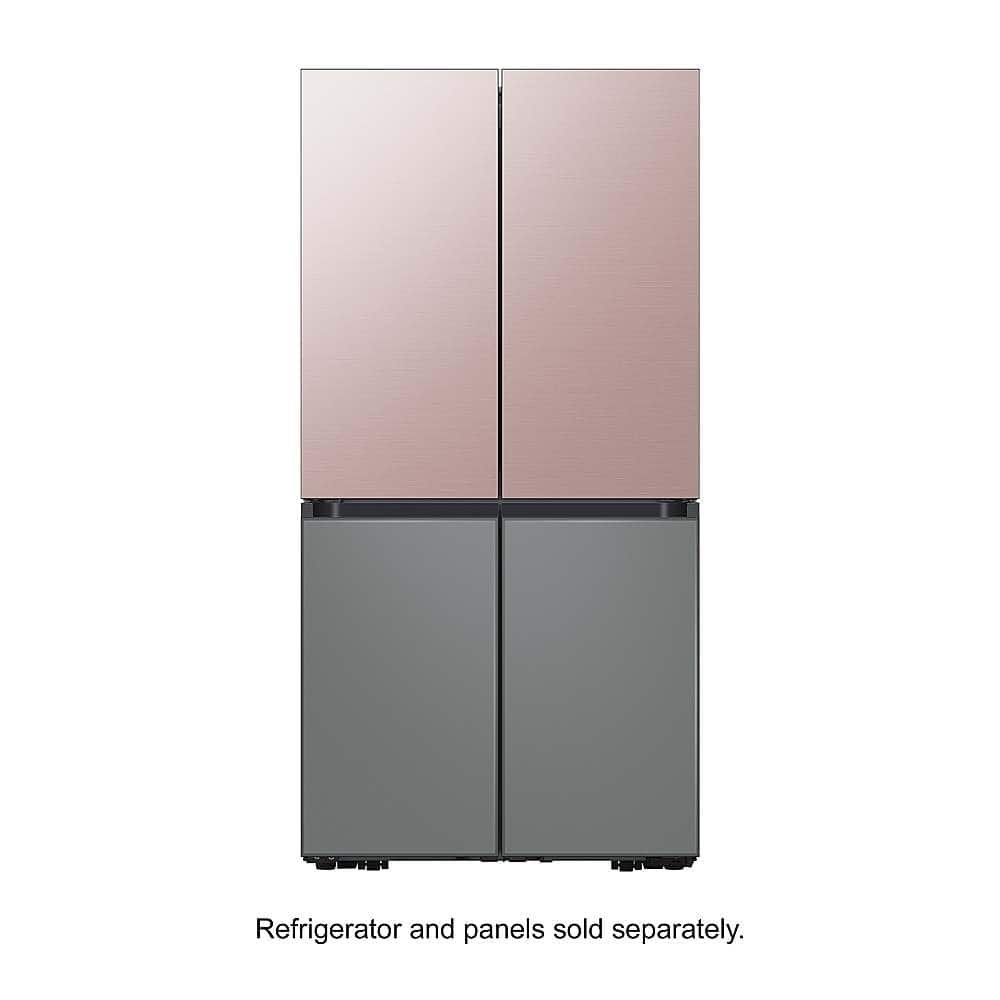 Alt View 16. Samsung - Bespoke 4-Door Flex Refrigerator Panel - Top Panel - Champagne Rose Steel.