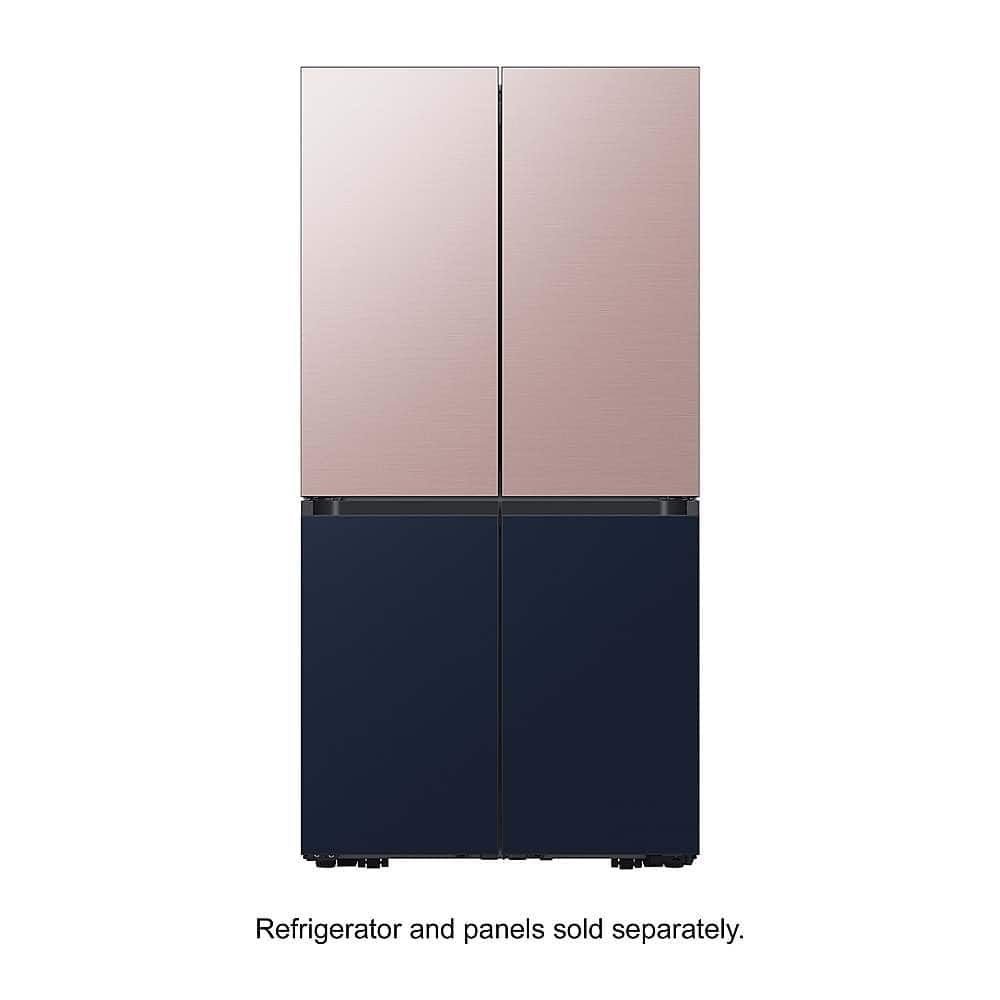 Alt View 18. Samsung - Bespoke 4-Door Flex Refrigerator Panel - Top Panel - Champagne Rose Steel.