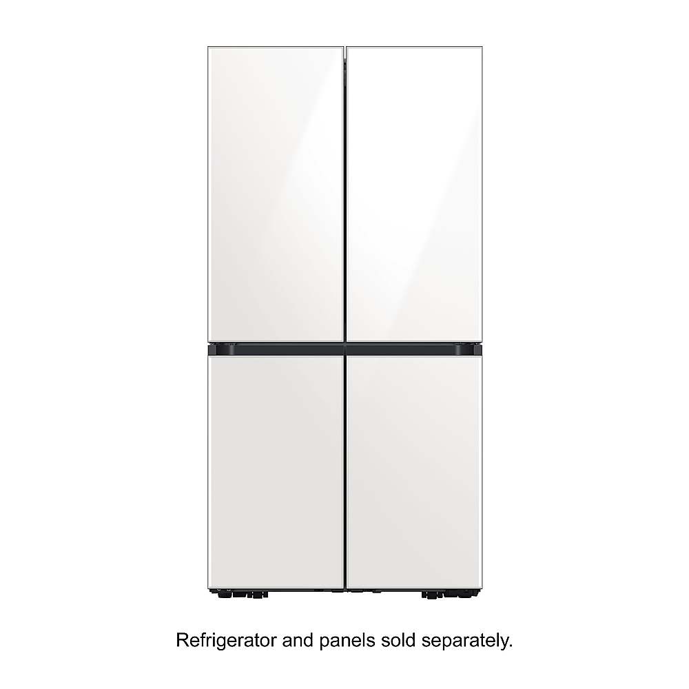 Alt View 12. Samsung - Bespoke 4-Door Flex Refrigerator Panel - Bottom Panel - White Glass.