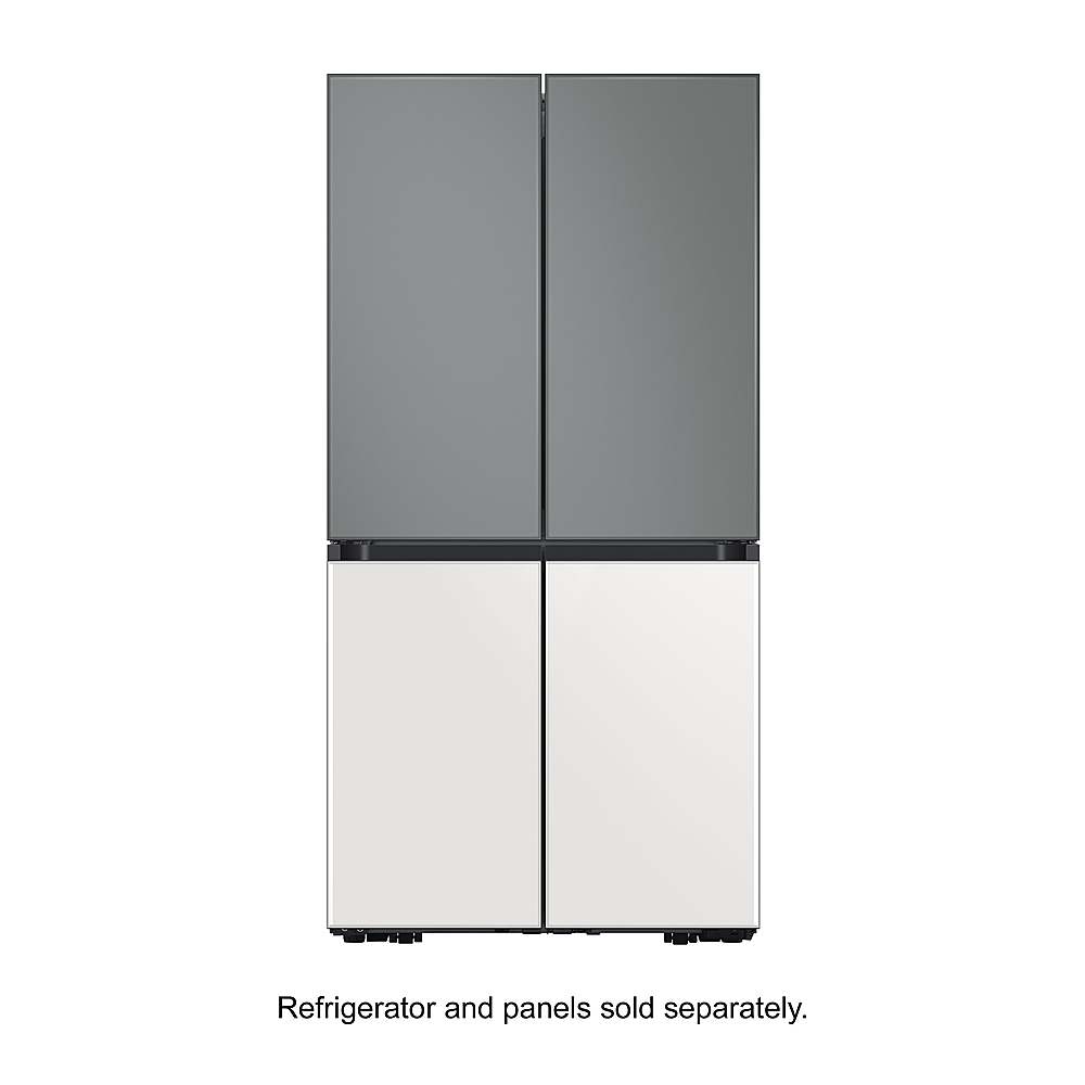 Alt View 16. Samsung - Bespoke 4-Door Flex Refrigerator Panel - Bottom Panel - White Glass.