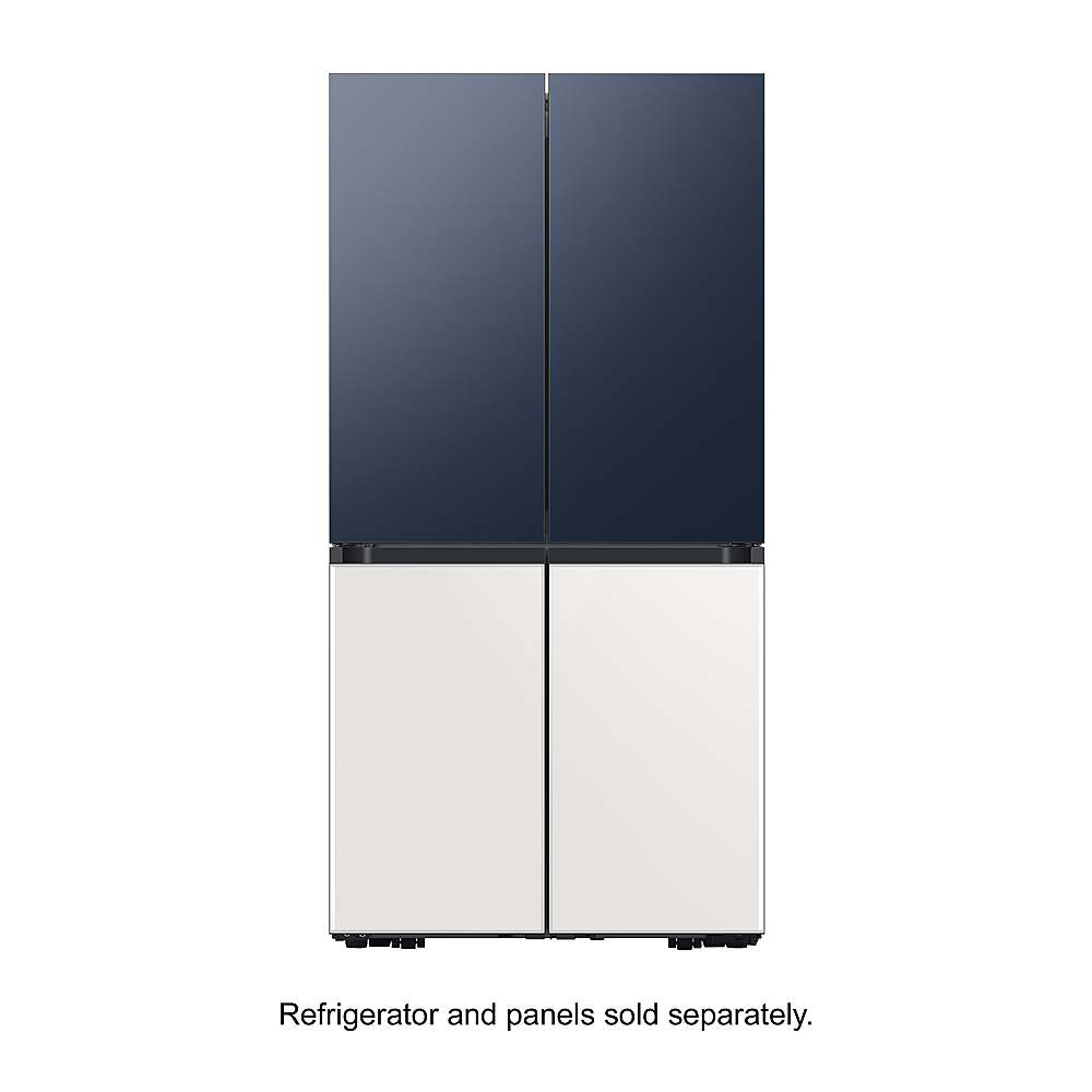 Alt View 18. Samsung - Bespoke 4-Door Flex Refrigerator Panel - Bottom Panel - White Glass.