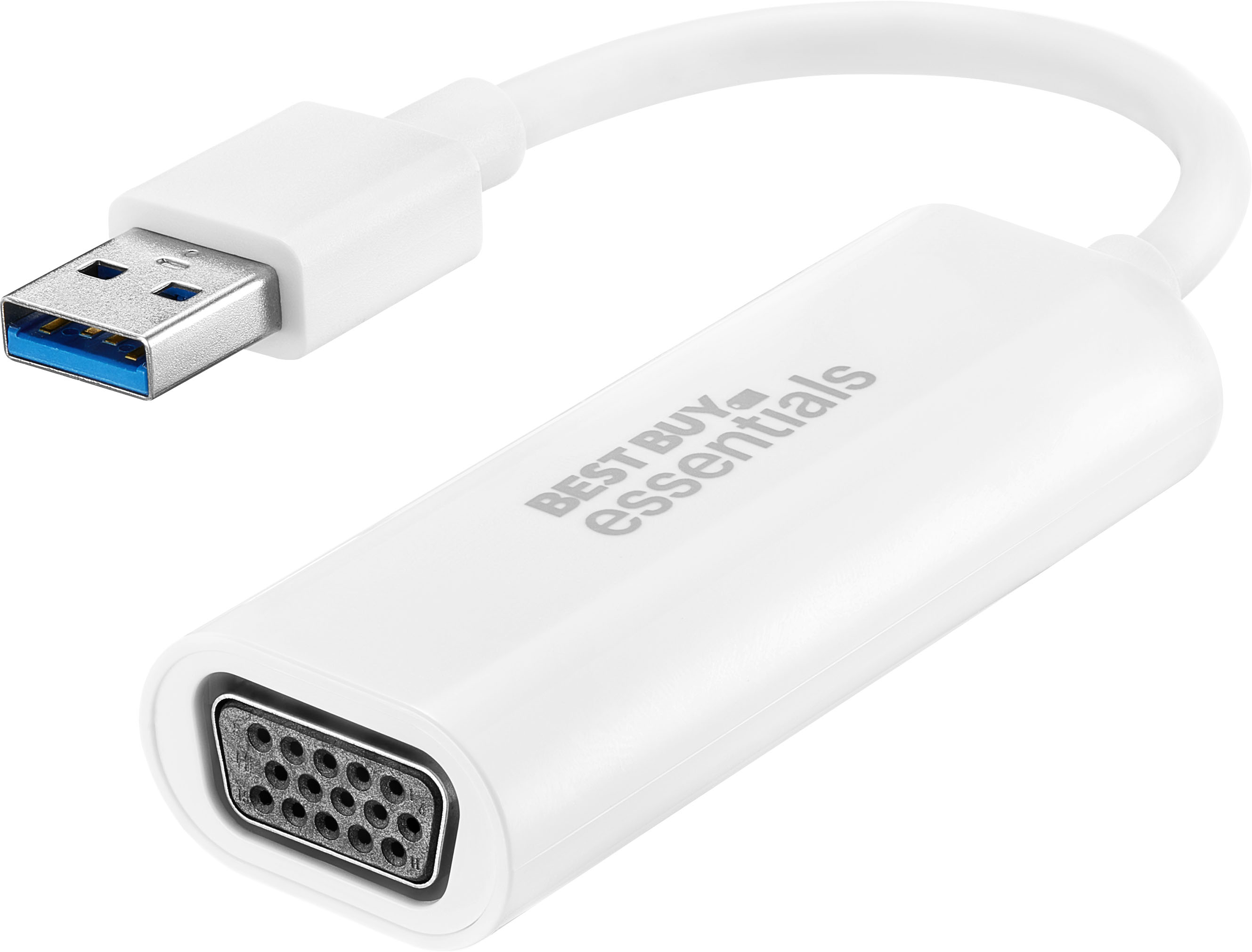 Best Buy essentials™ USB to VGA Adapter White BE-PA3UVG - Best Buy