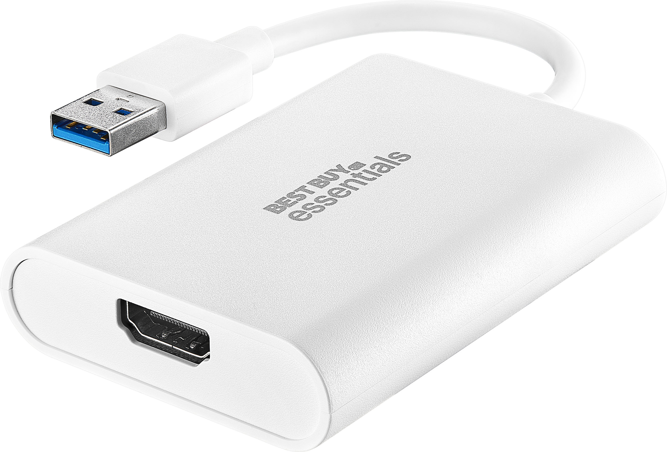 Best Buy essentials™ USB to HDMI Adapter White BE-PA3UHD Best