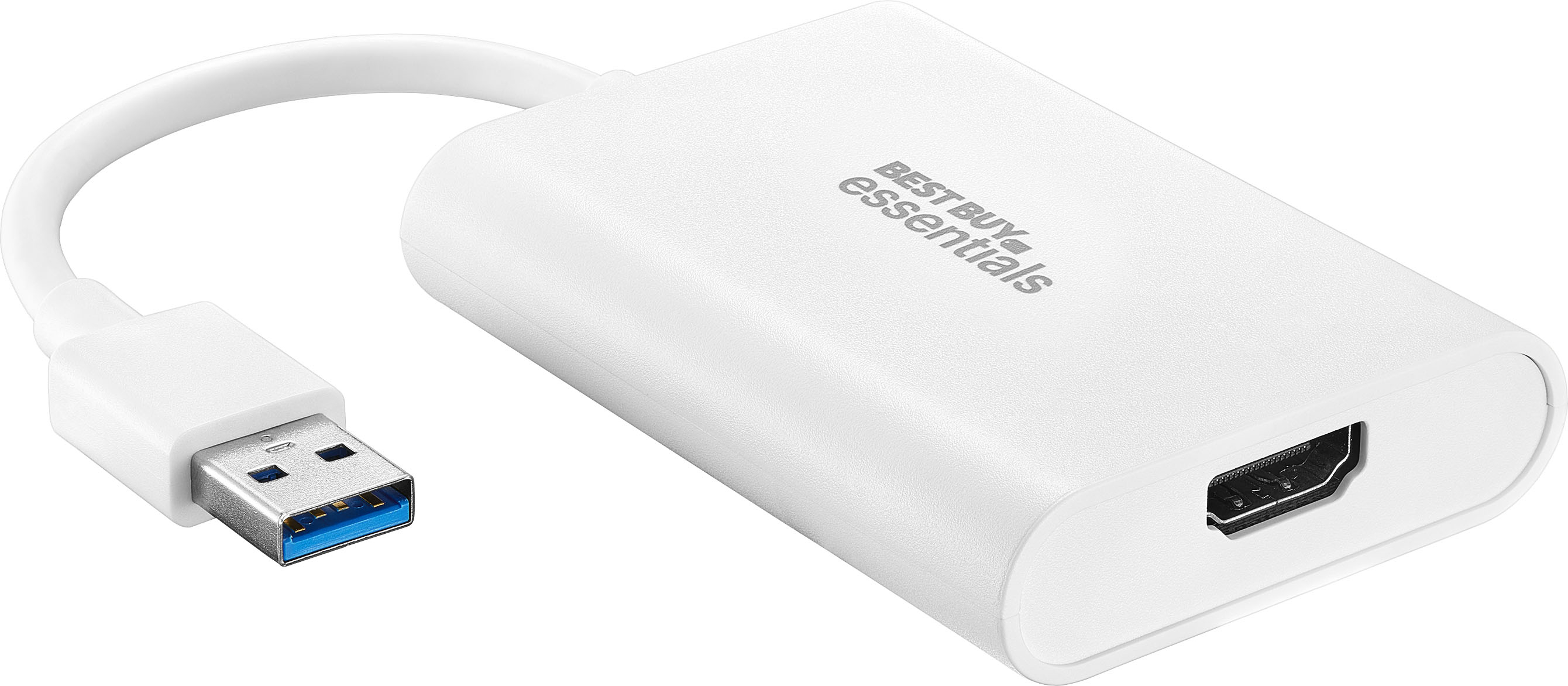 Best Buy: Best Buy essentials™ USB to HDMI Adapter White BE-PA3UHD