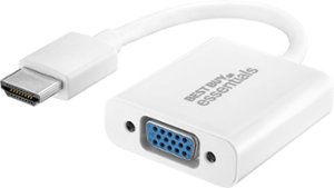 Best Buy essentials™ - HDMI to VGA Adapter - White - Front_Zoom