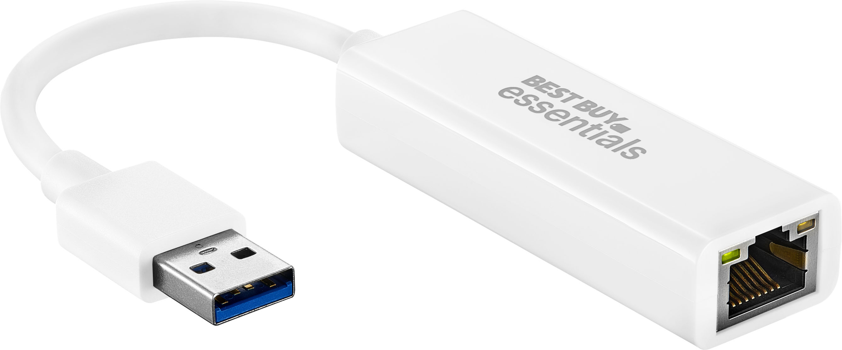 Best Buy essentials™ USB to Ethernet Adapter White BE-PA3U6E - Best Buy
