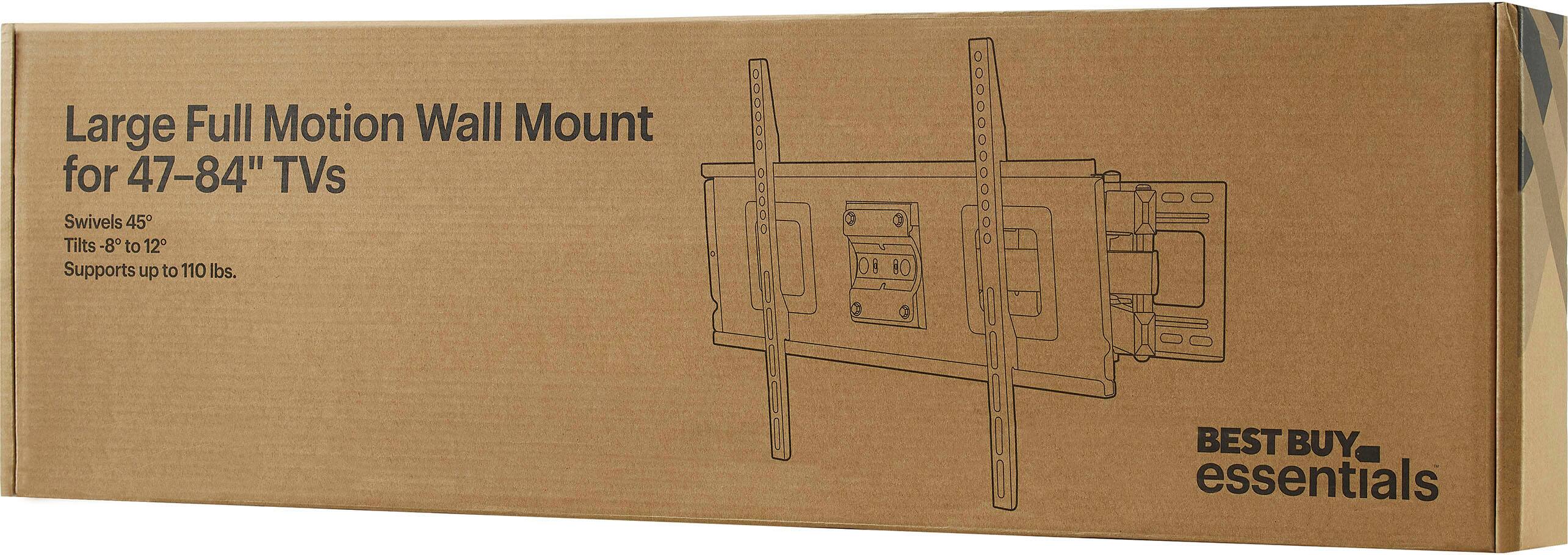 Alt View 21. Best Buy essentials™ - Full Motion TV Wall Mount for 47–84" TVs - Black.