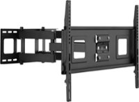 Best Buy essentials™ - Full Motion TV Wall Mount for 47–84" TVs - Black - Angle_Zoom