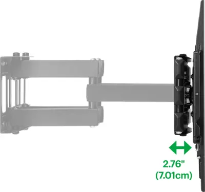 Best Buy essentials™ - Full Motion TV Wall Mount for 47–84" TVs - Black