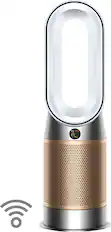 Angle. Dyson - Purifier Hot + Cool Formaldehyde - HP09 - Smart Tower Air Purifier, Heater and Fan - White/Gold.