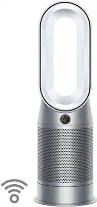 Front. Dyson - Purifier Hot+Cool - HP07 - Smart Tower Air Purifier, Heater and Fan - White/Silver.