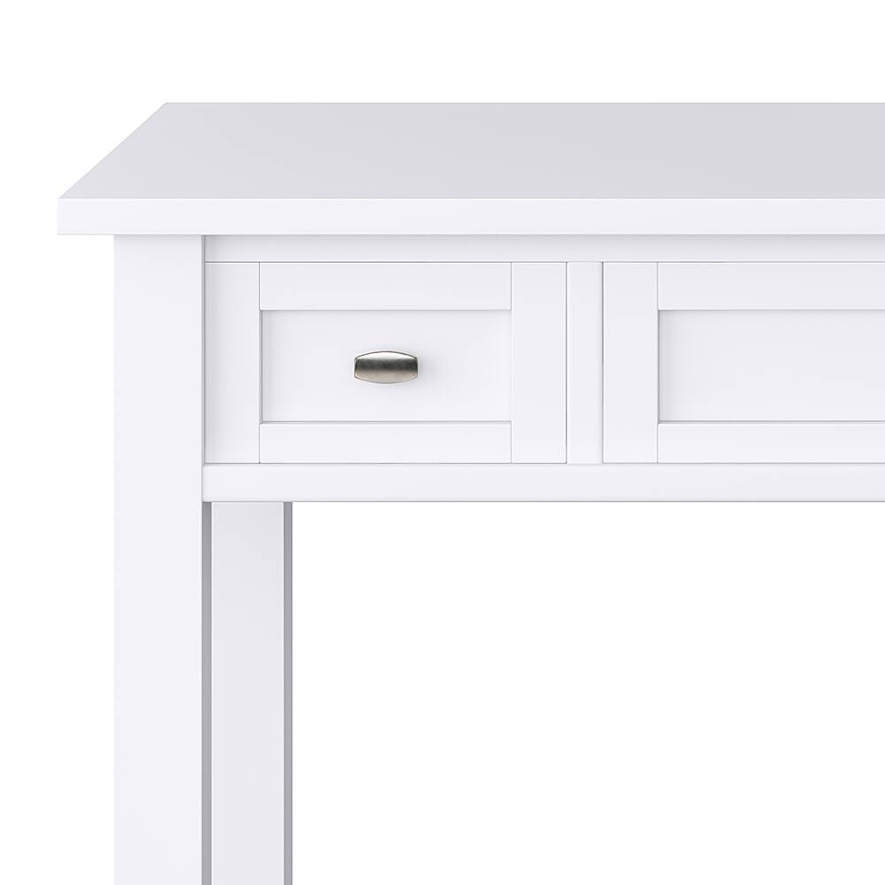 Alt View 12. Simpli Home - Warm Shaker SOLID WOOD Transitional 48 inch Wide Writing Office Desk in White - White.