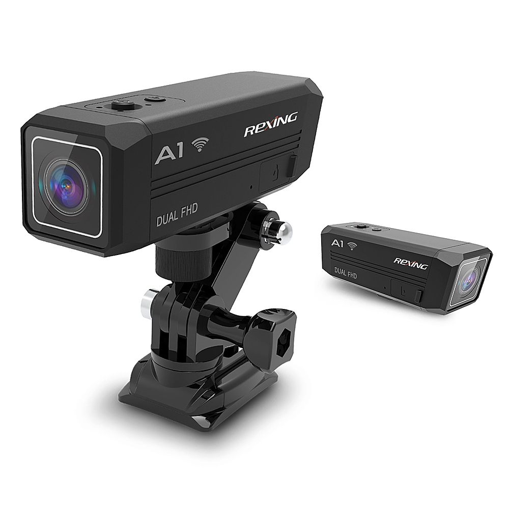 Rexing A1 Front and Back 1080p Waterproof Action Camera with Wi-Fi