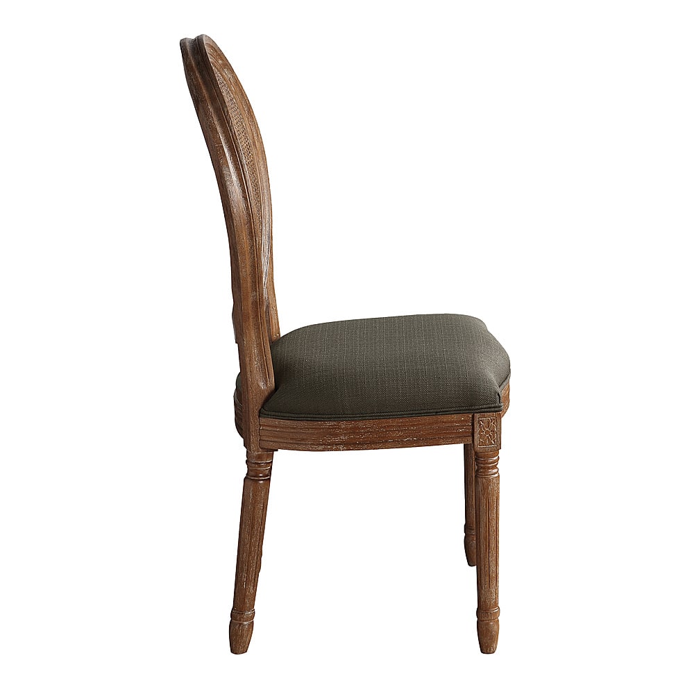 Left View: OSP Home Furnishings - Stella Oval Back Chair - Otter