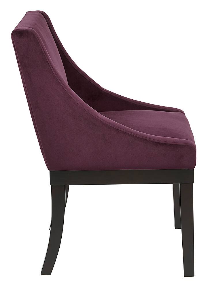 Left View: OSP Home Furnishings - Monarch Dining Chair - Port Velvet