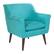 Angle. OSP Home Furnishings - Dane Accent Chair - Turquoise.