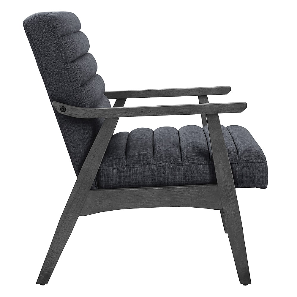 Left View: OSP Home Furnishings - Asher Chair - Charcoal