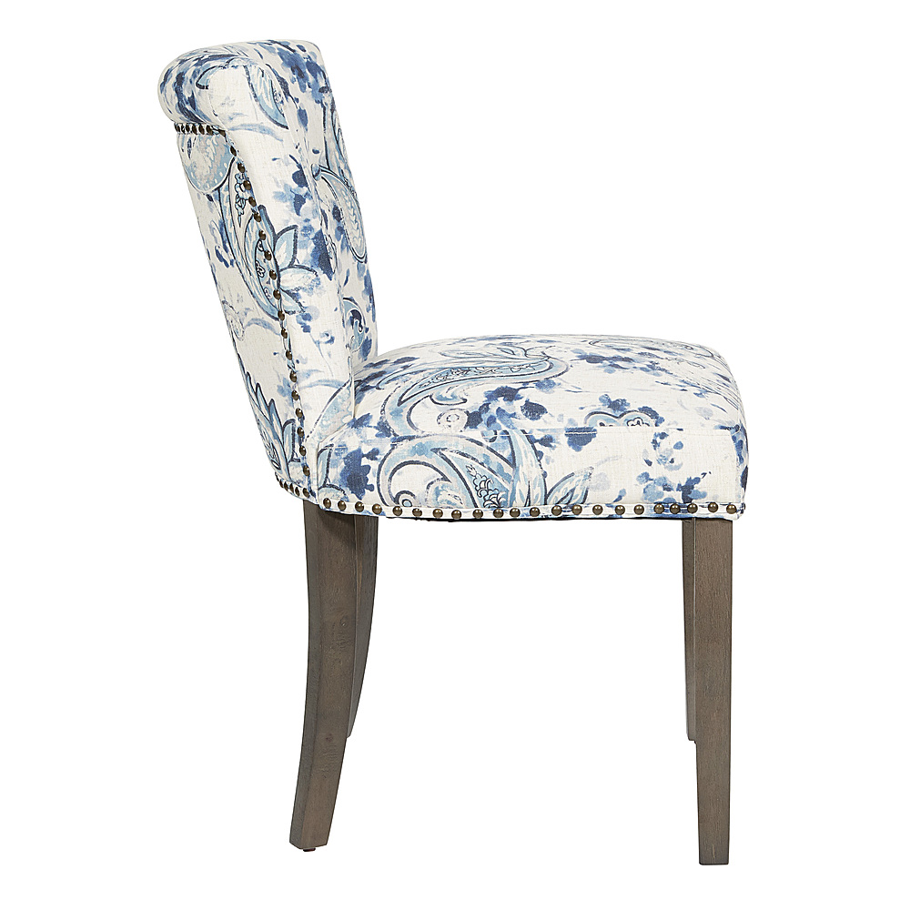 Left View: OSP Home Furnishings - Kendal Chair - Paisley Blue