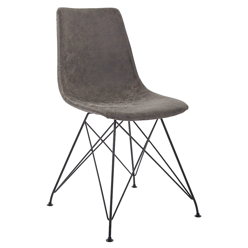 Angle View: OSP Home Furnishings - Trenton Chair 2/CTN - Charcoal