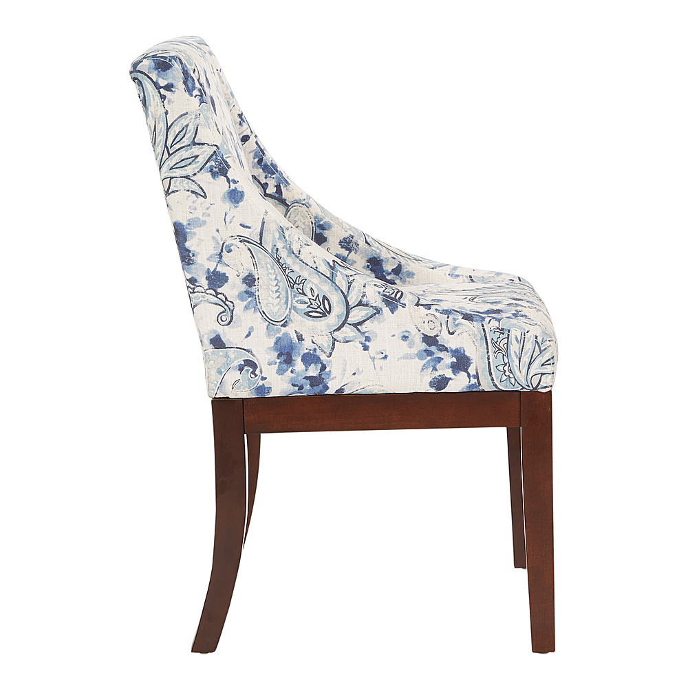 Left View: OSP Home Furnishings - Monarch Dining Chair - Paisley Blue